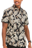 Hawaiian Print Button Down Shirt