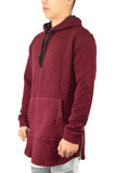 Quilted Pullover Hoodie Sweatshirts