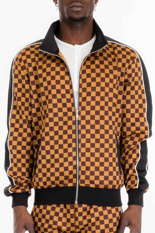 New Arrival – Mens Full Zip Checkered Jacket – New Arrival Now Live