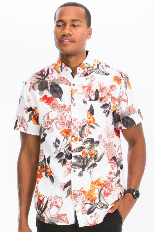 New Arrival – Hawaiian Print Button Down Shirt – New Arrival Now Live