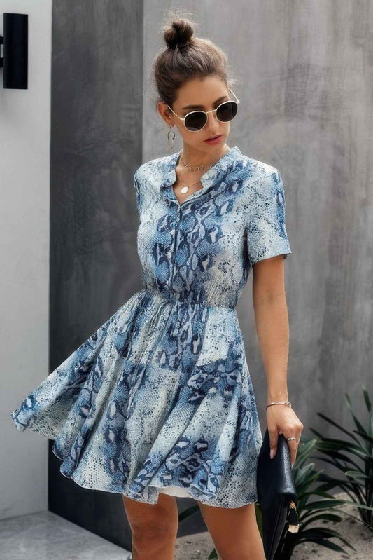 New Arrival – Plus Size Animal Drawstring Waist Shirt Dress – Stylish & Comfortable – New Arrival Now Live