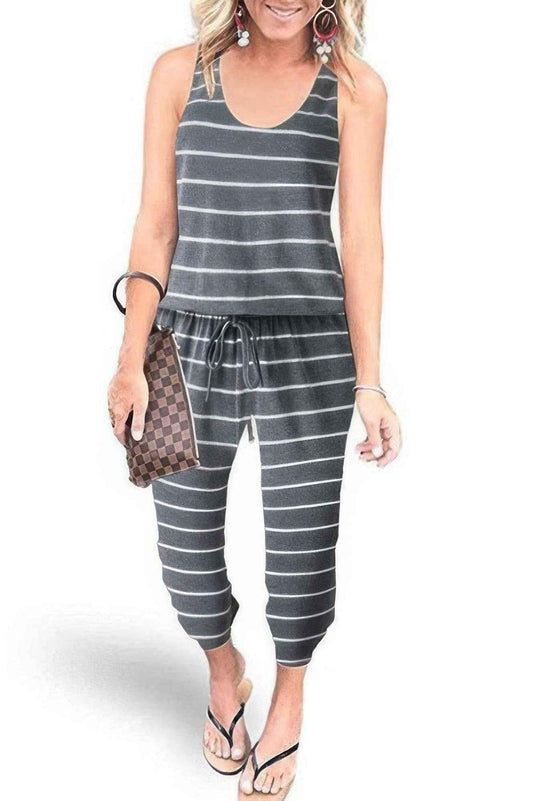 New Arrival – Sleeveless Drawstring Square Neck Fit Jumpsuit – New Arrival Now Live