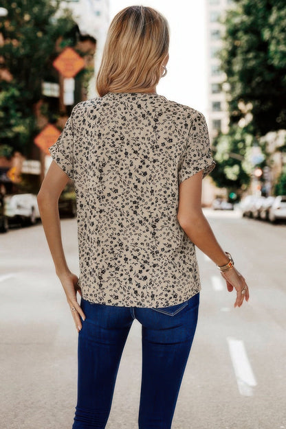 V Neck Floral Print Batwing Sleeve Blouse – New Arrival Now Live