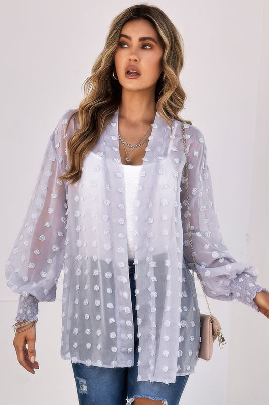 New Arrival – Polka Dot Kimono Loose Front Open Top – New Arrival Now Live