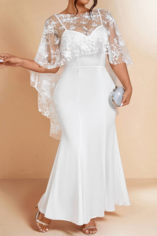 New Arrival – Plus Floral Contrast Lace Butterfly Sleeve Dress – New Arrival Now Live