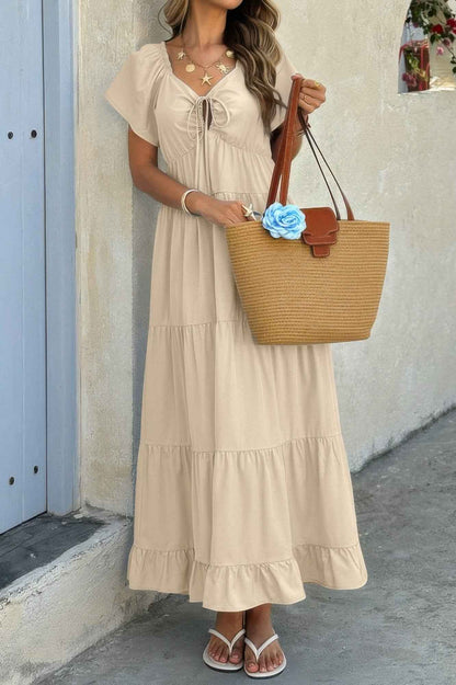 New Arrival – Cross Knot Color Block Pockets A Line Dress – New Arrival Now Live