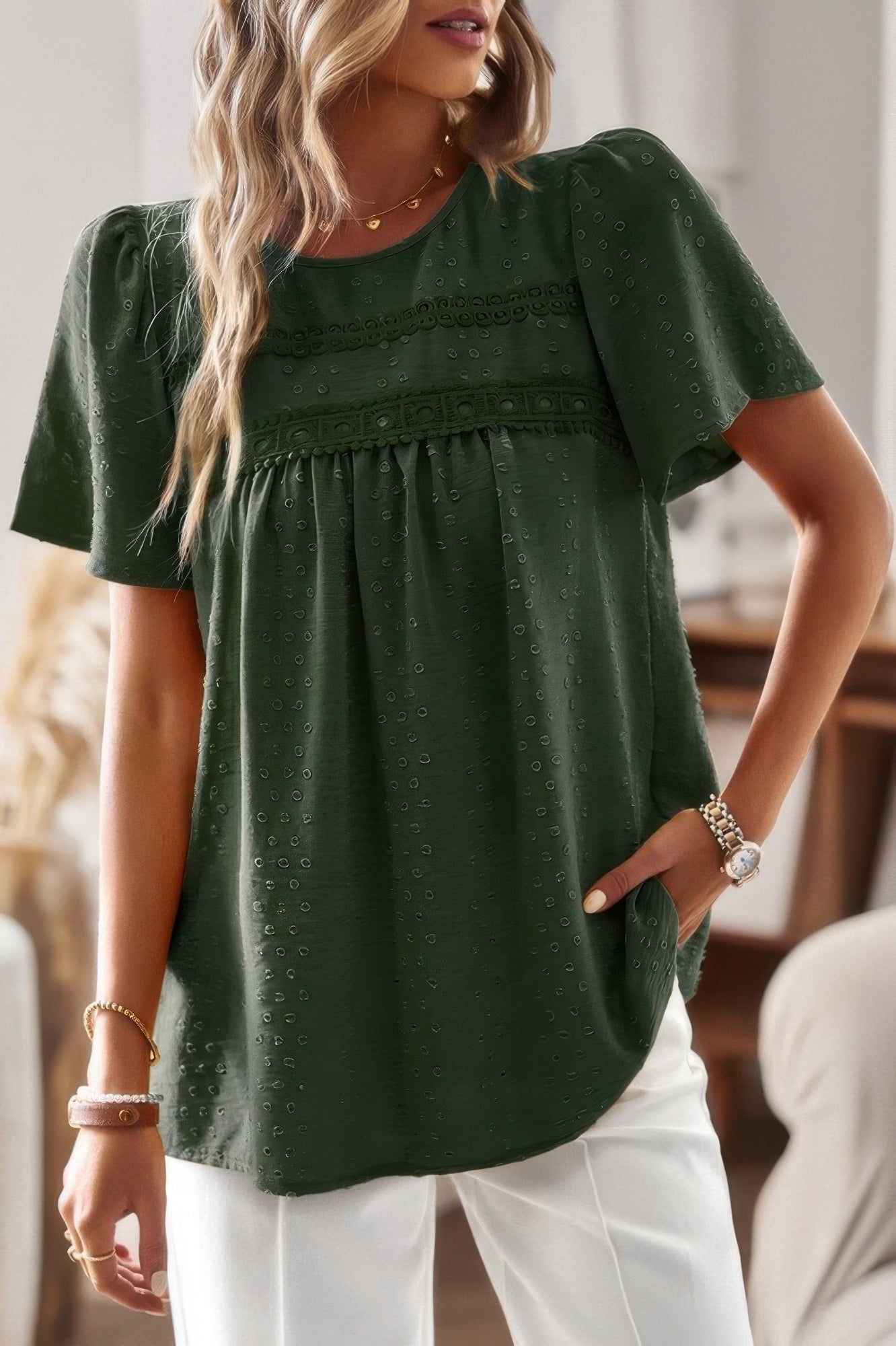 New Arrival – Plus Size Temperament Solid Short Sleeves Top – New Arrival Now Live
