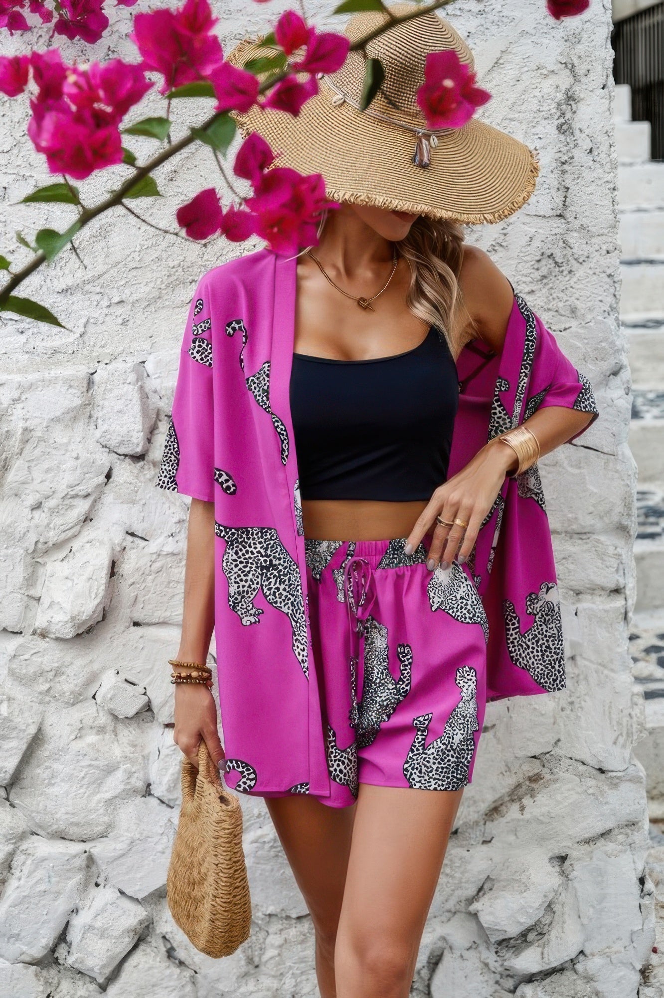 Two Piece Leopard Print Drop Shoulder Pockets Set – New Arrival Now Live