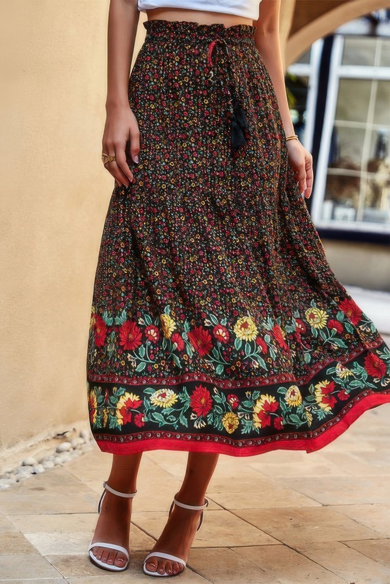 New Arrival – High Rise Drawstring Ruffled Maxi Skirt – New Arrival Now Live