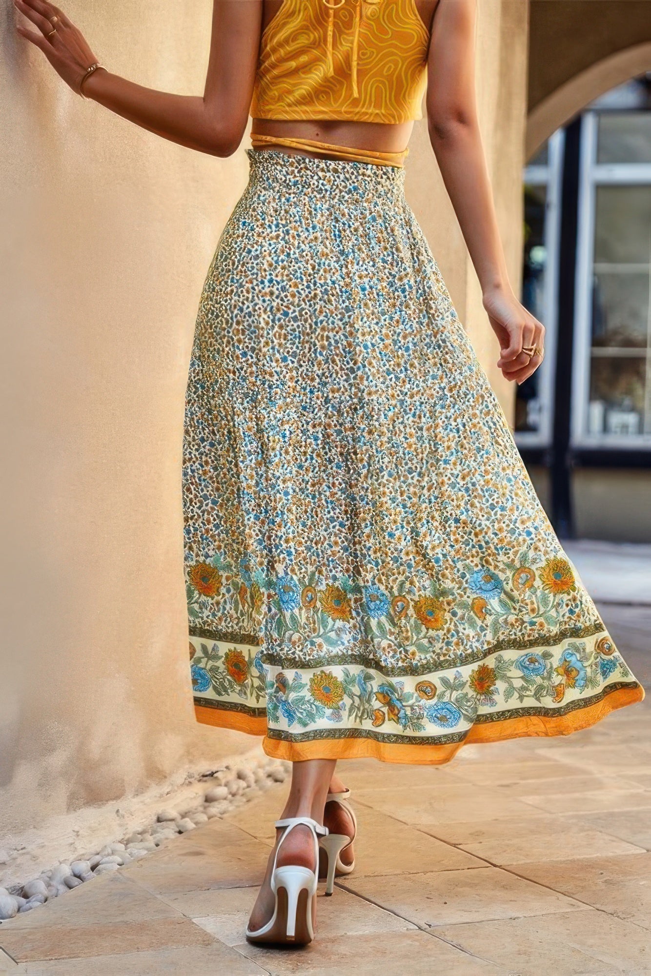 High Rise Drawstring Ruffled Maxi Skirt – New Arrival Now Live