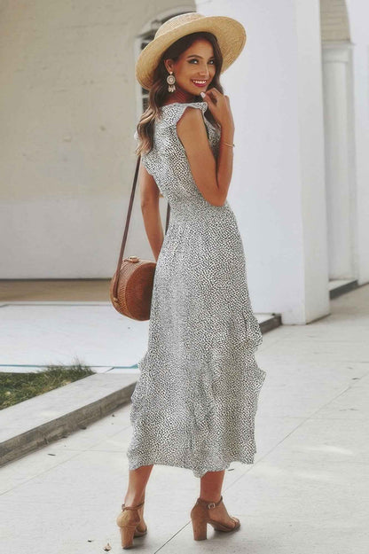 Sleeveless Ruffled Long Dress