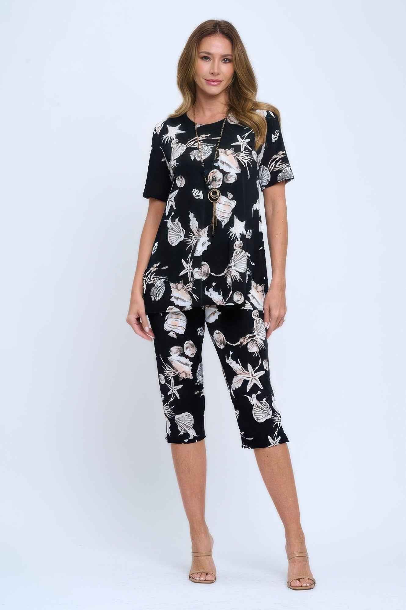Print Bns Capri Pants Set