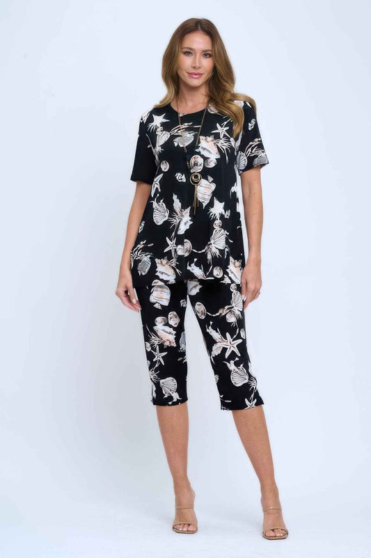 Print Bns Capri Pants Set