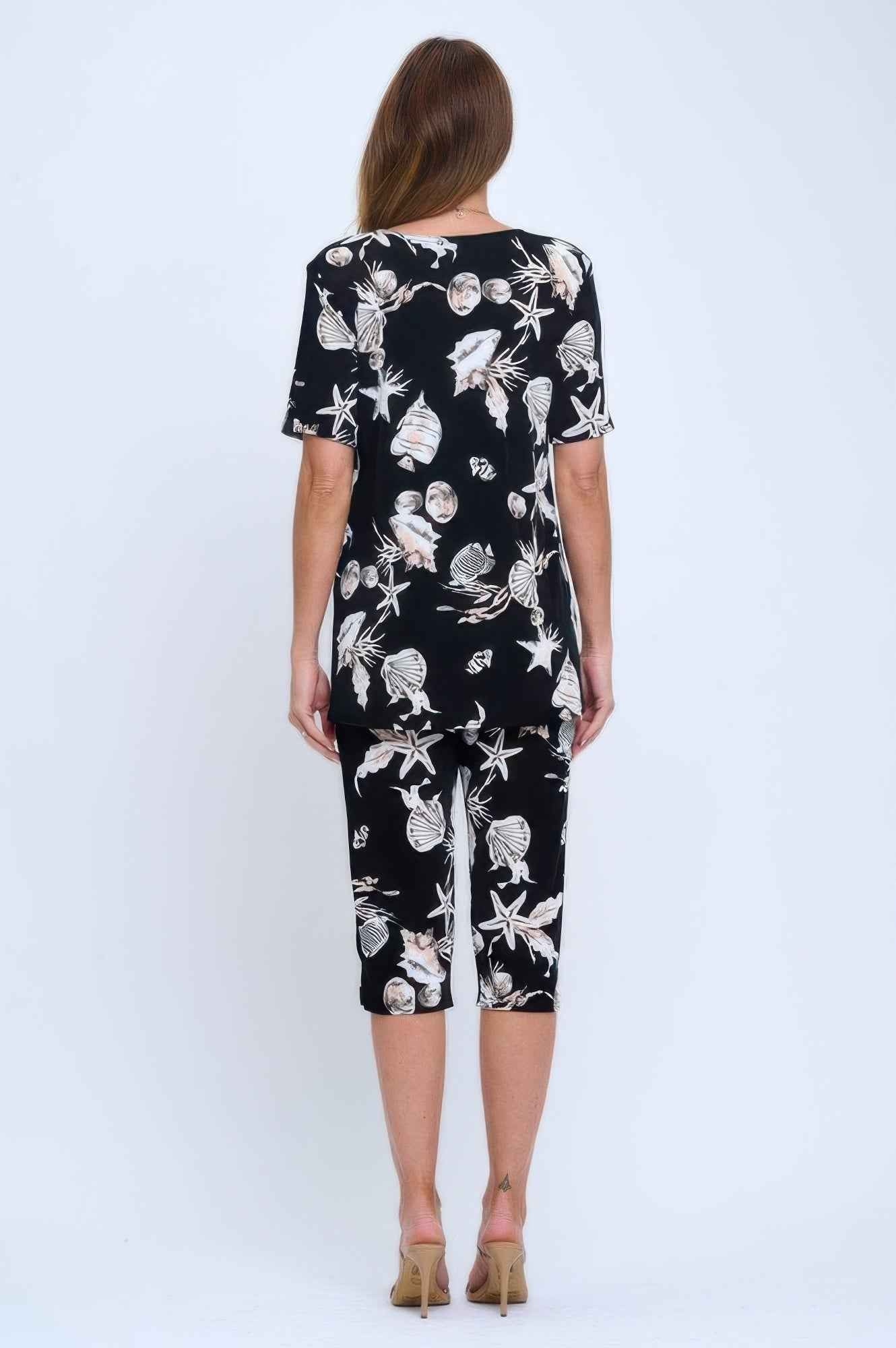 Print Bns Capri Pants Set