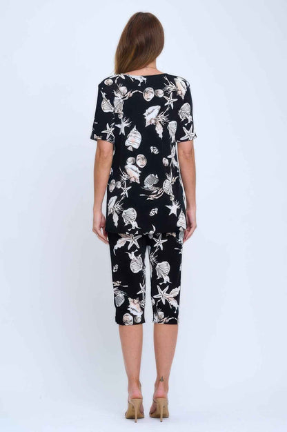 Print Bns Capri Pants Set