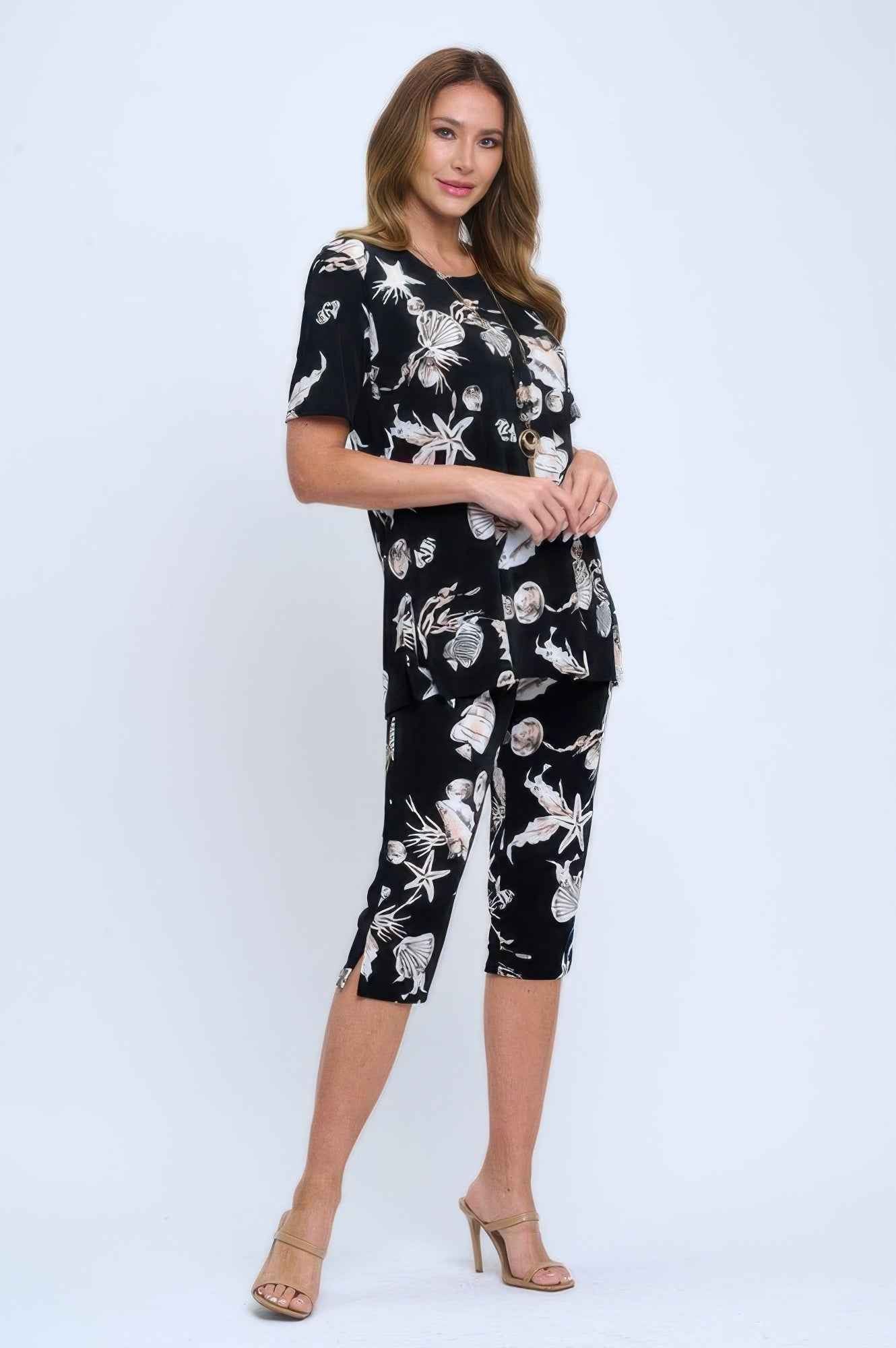 Print Bns Capri Pants Set