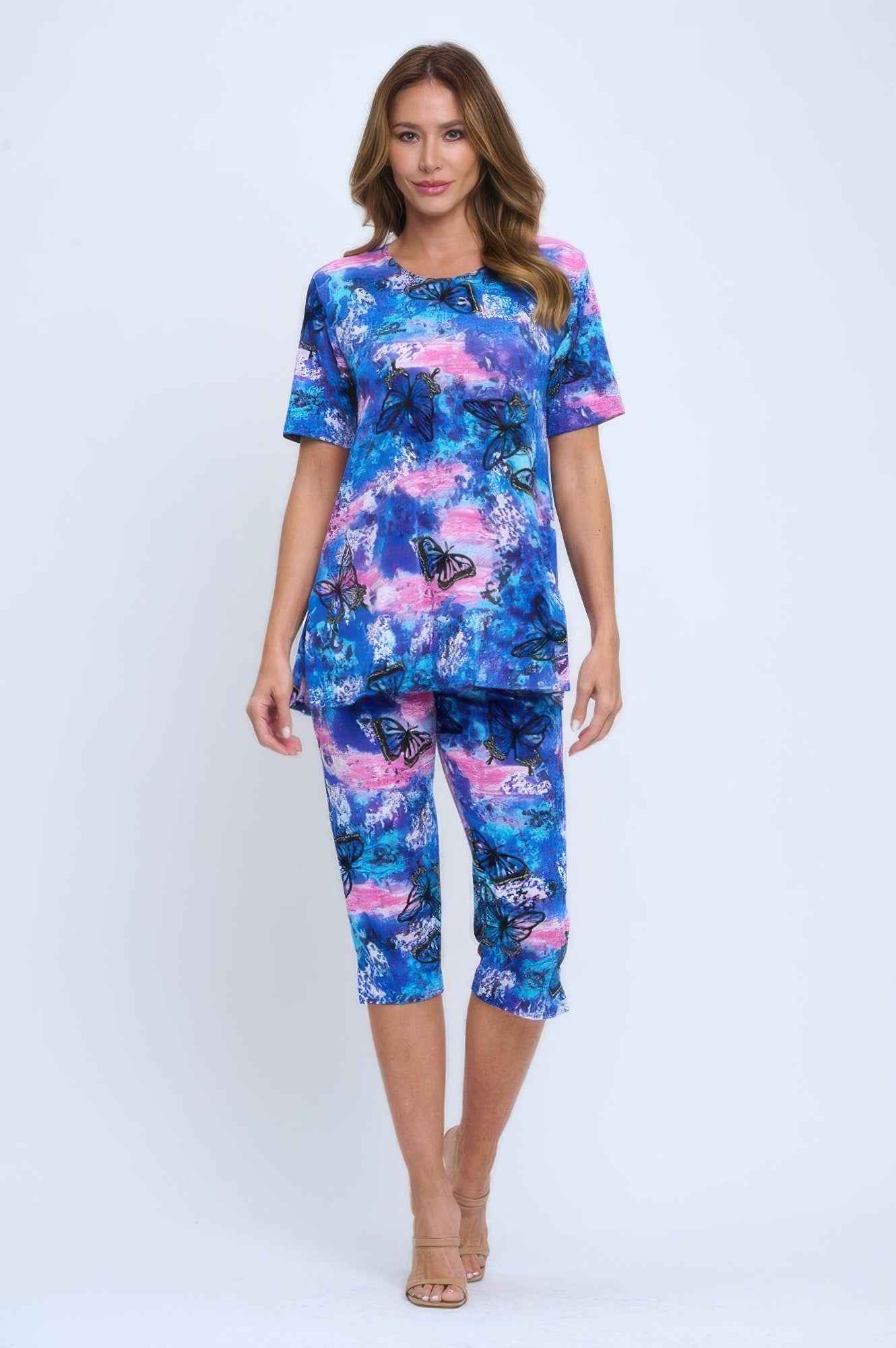 Print Bns Capri Pants Set