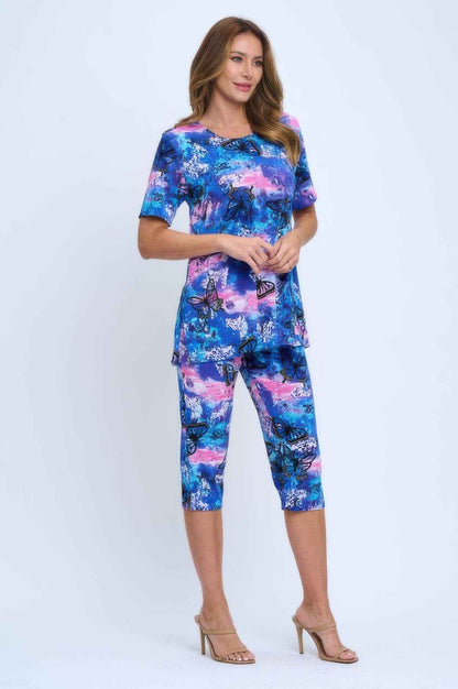 Print Bns Capri Pants Set