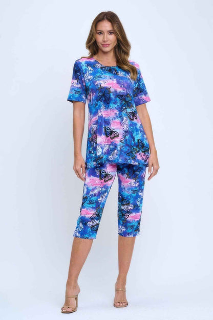 Print Bns Capri Pants Set