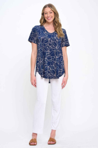 Hit V-neck Binding Top