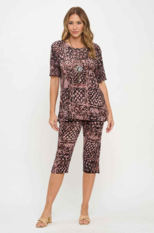 Print Bns Capri Pants Set