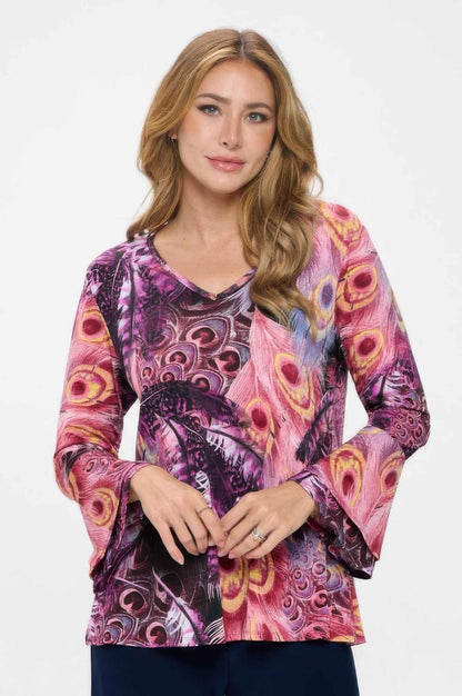Cl Fabric V-neckline Tulip Tunic