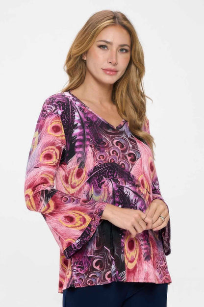 Cl Fabric V-neckline Tulip Tunic