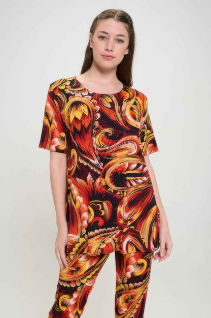 Print Bns Capri Pants Set