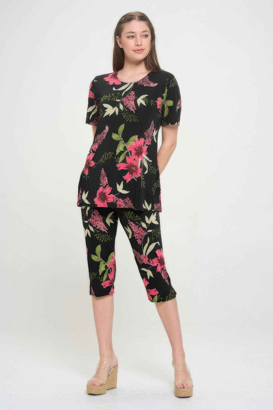 Print Bns Capri Pants Set