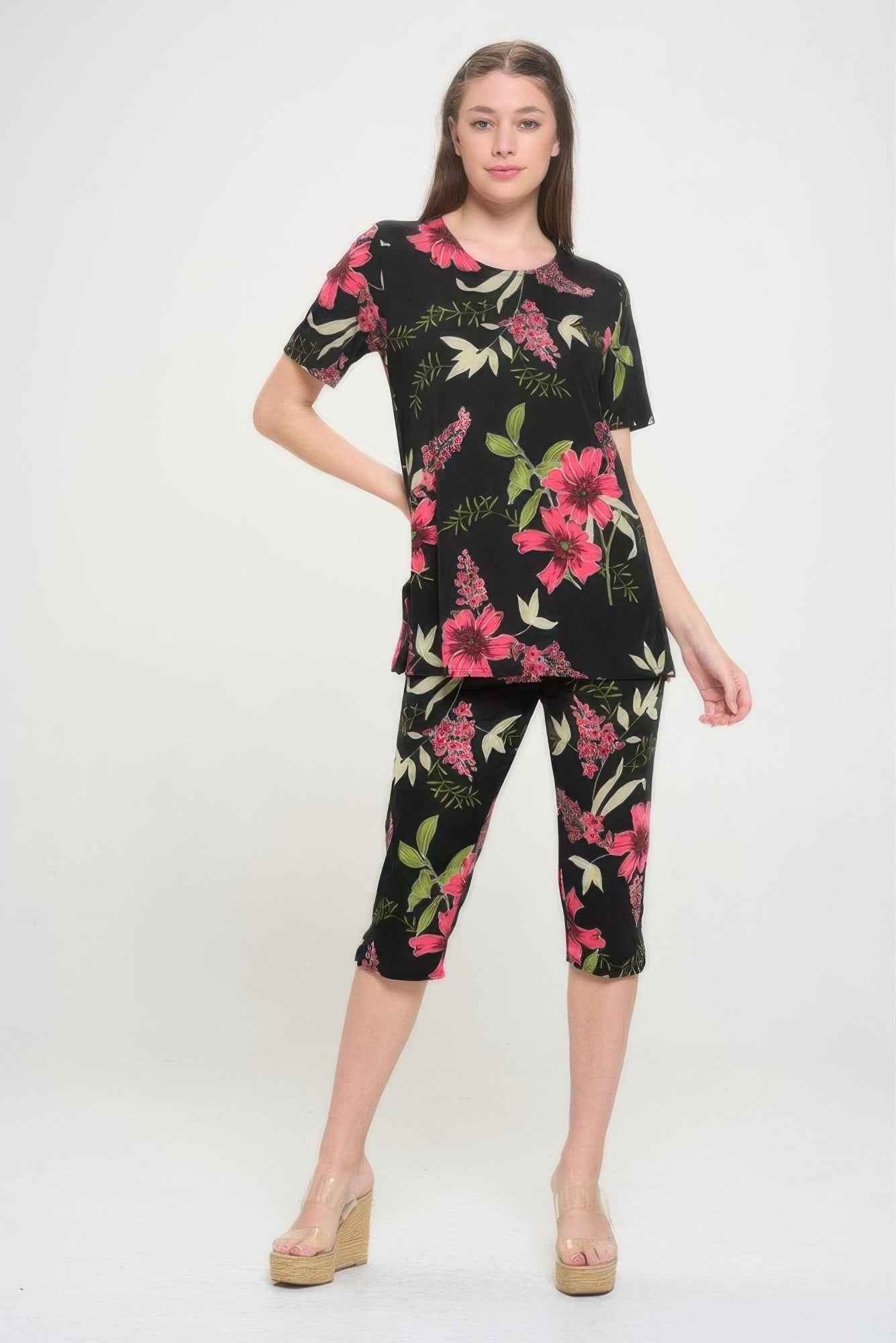 Print Bns Capri Pants Set