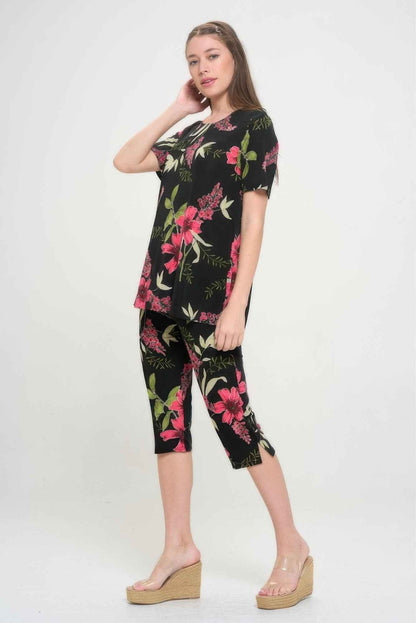 Print Bns Capri Pants Set