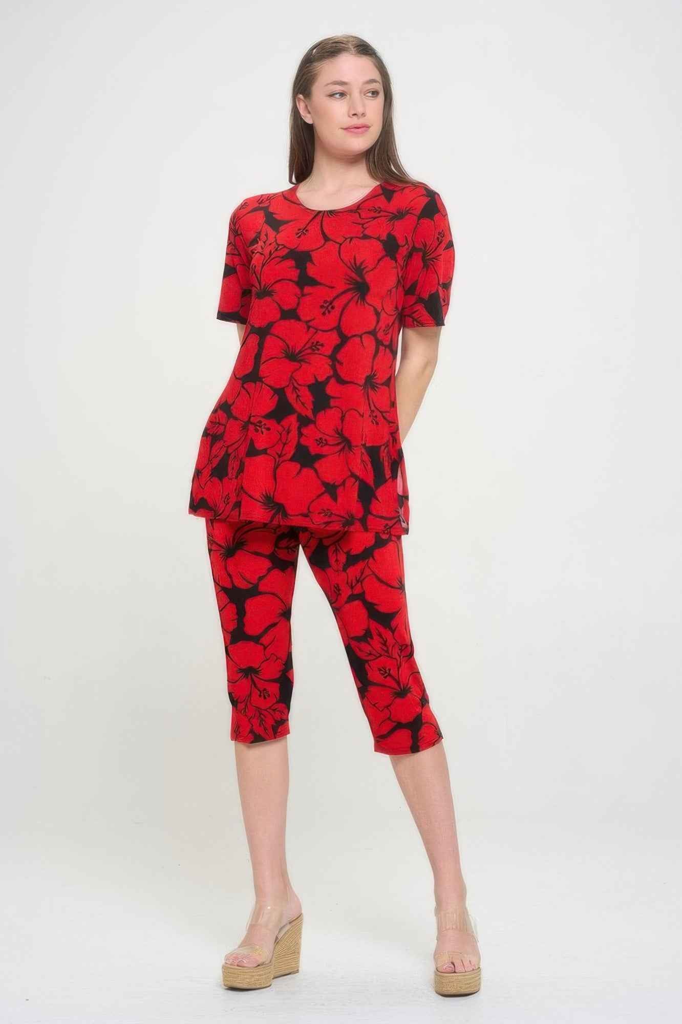Print Bns Capri Pants Set