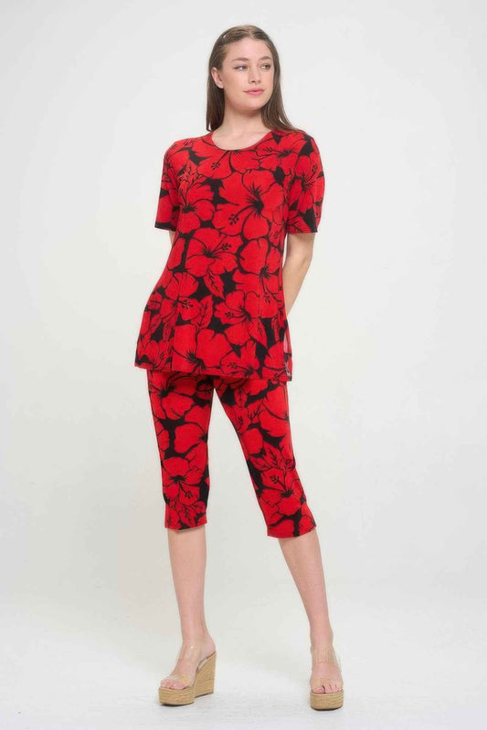 Print Bns Capri Pants Set