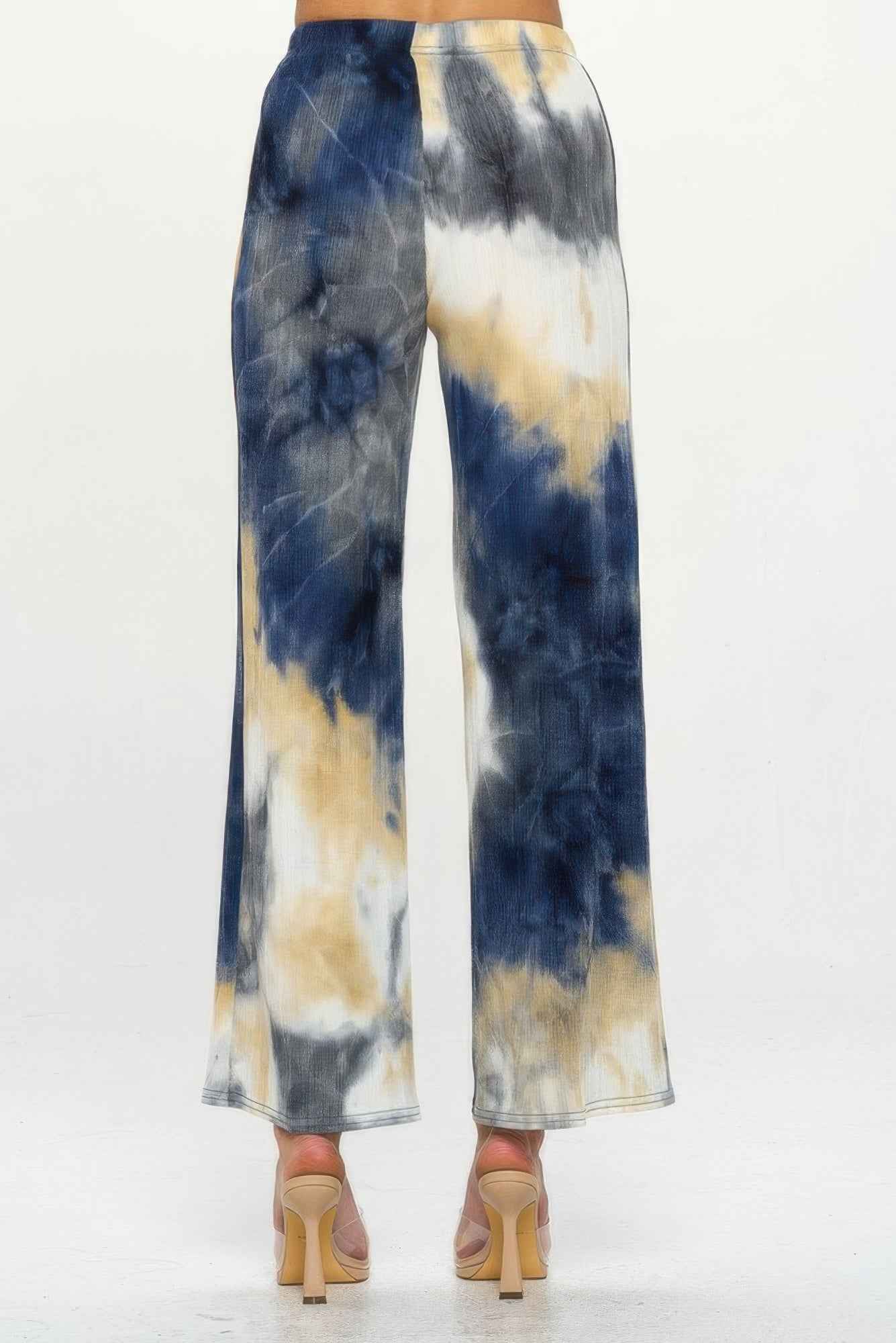 Andante Tie Dye Print Flared Pants
