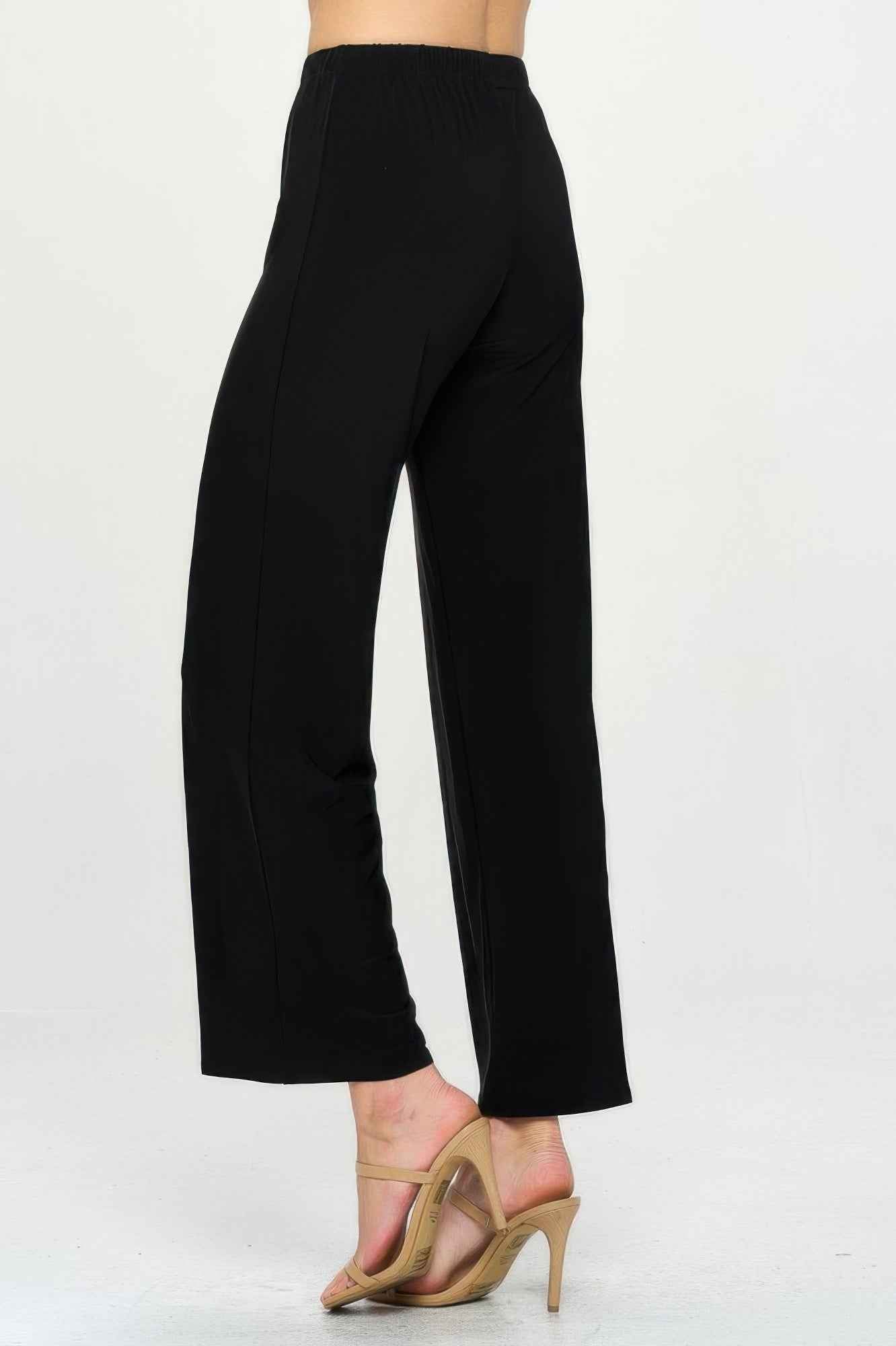 Elastic Waistband Flared Pants