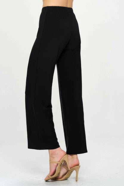 Elastic Waistband Flared Pants