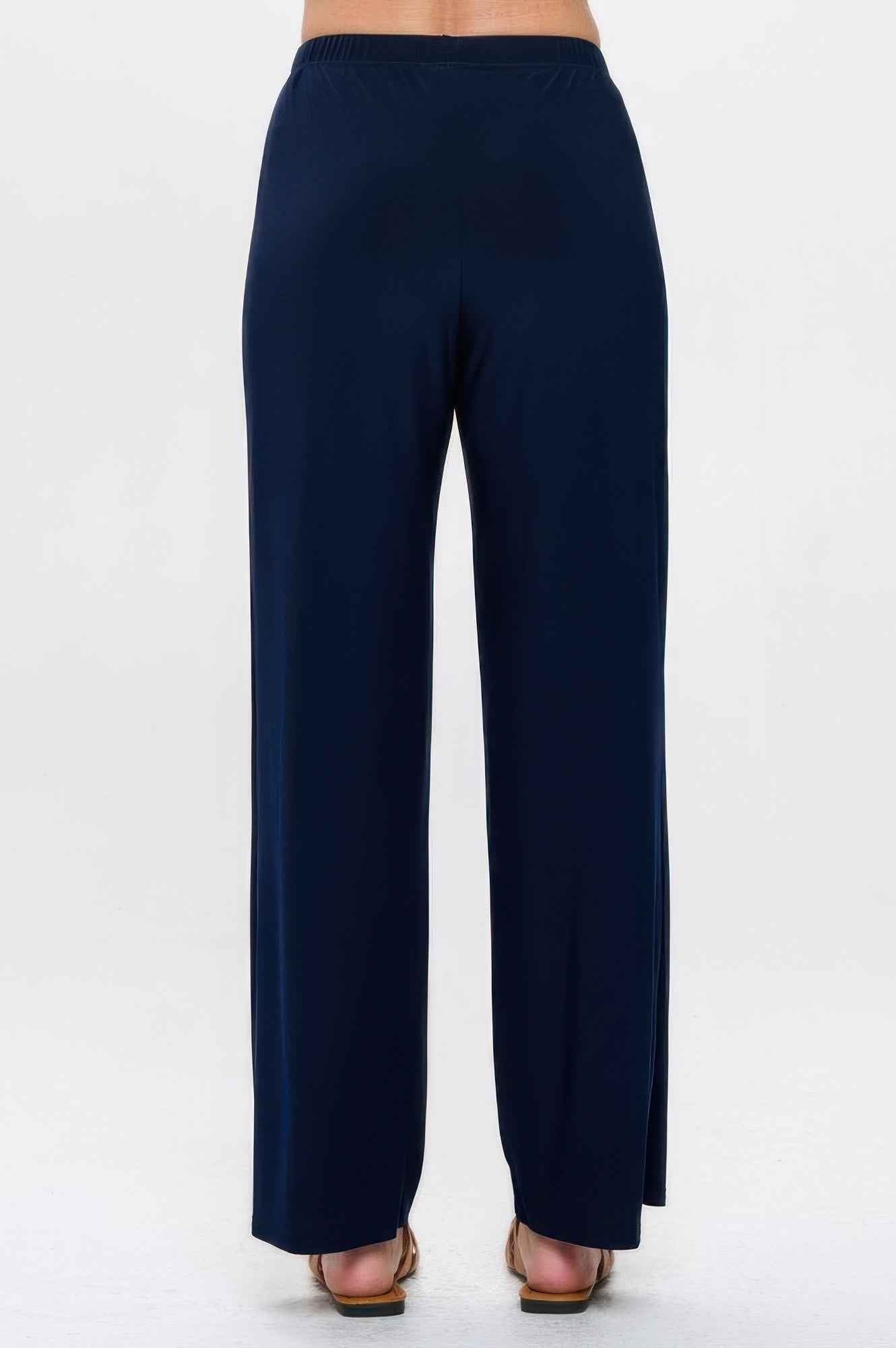 Elastic Waistband Flared Pants