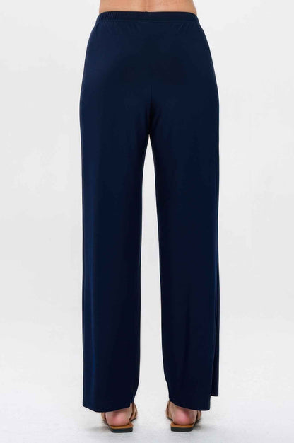 Elastic Waistband Flared Pants