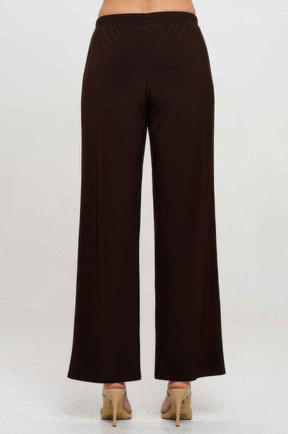 Elastic Waistband Flared Pants