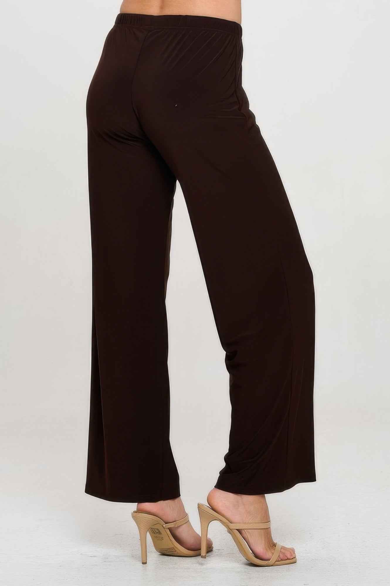 Elastic Waistband Flared Pants