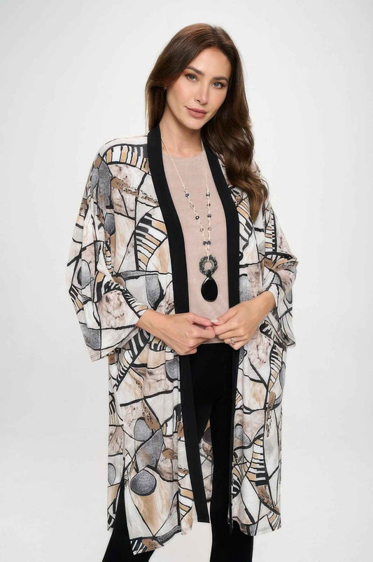 Long contrast Jacket