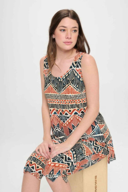 Round Neck Tank Top And Capri Pants Set