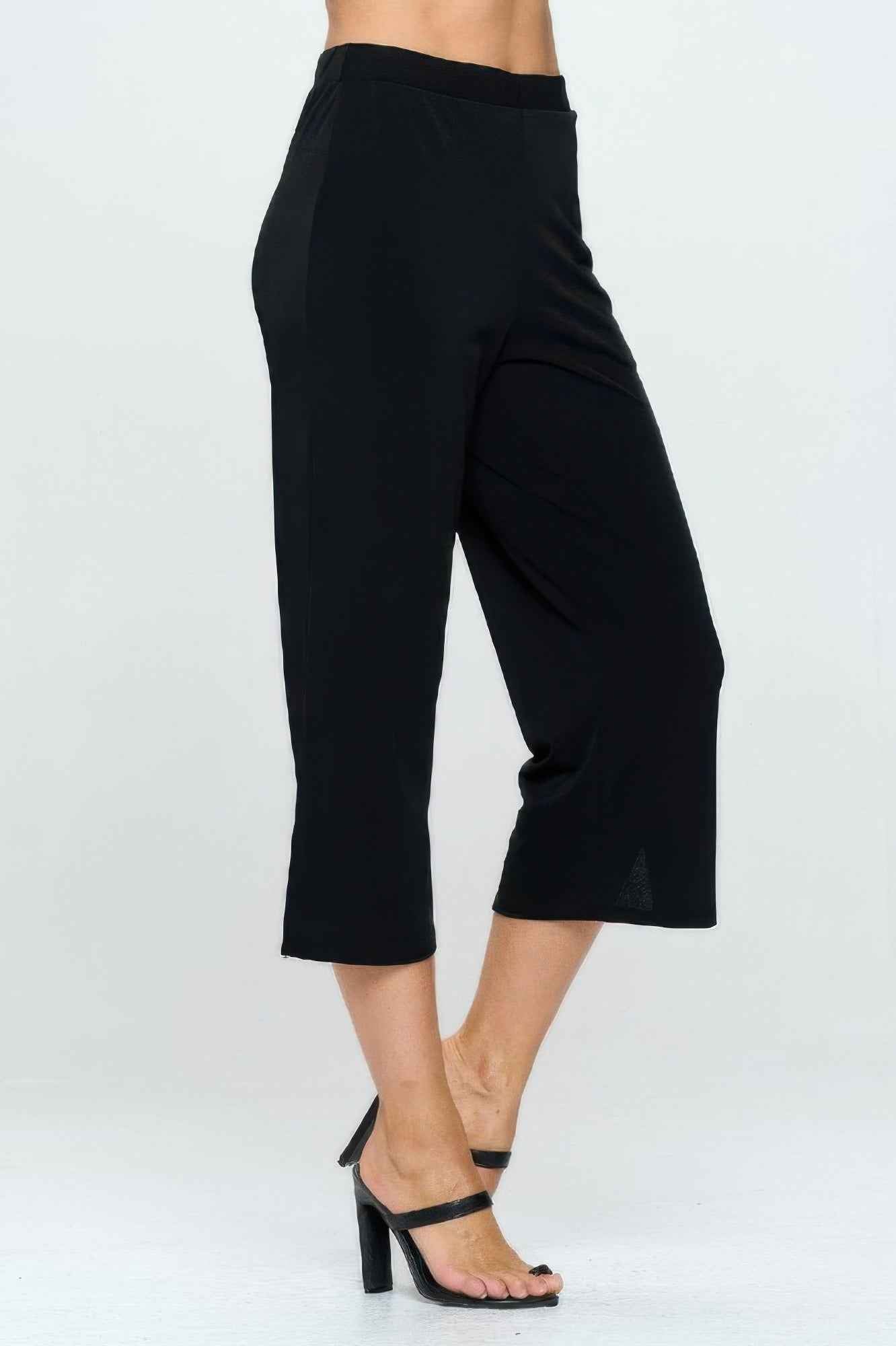 Moss Crepe Wide Leg Angle Pants