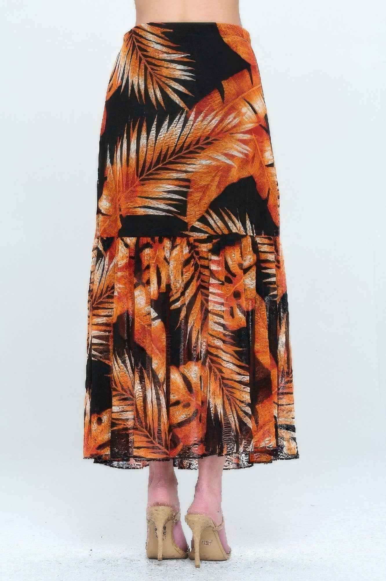 Mesh Romance Tiered Print Skirt