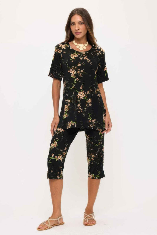 Print Bns Capri Pants Set