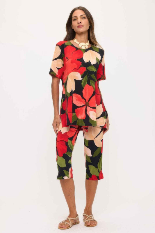 Print Bns Capri Pants Set