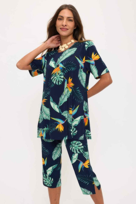 Print Bns Capri Pants Set