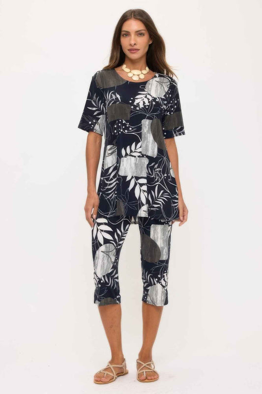 Print Bns Capri Pants Set