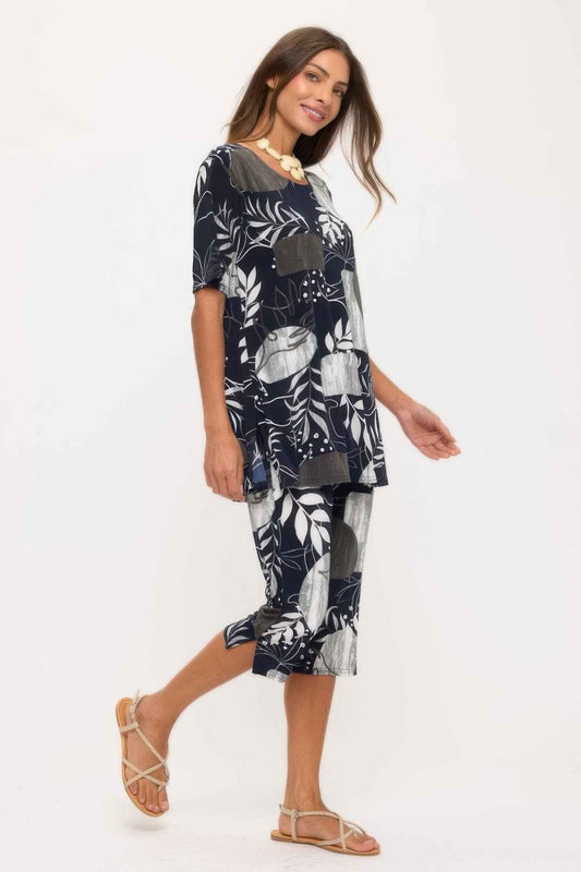 Print Bns Capri Pants Set