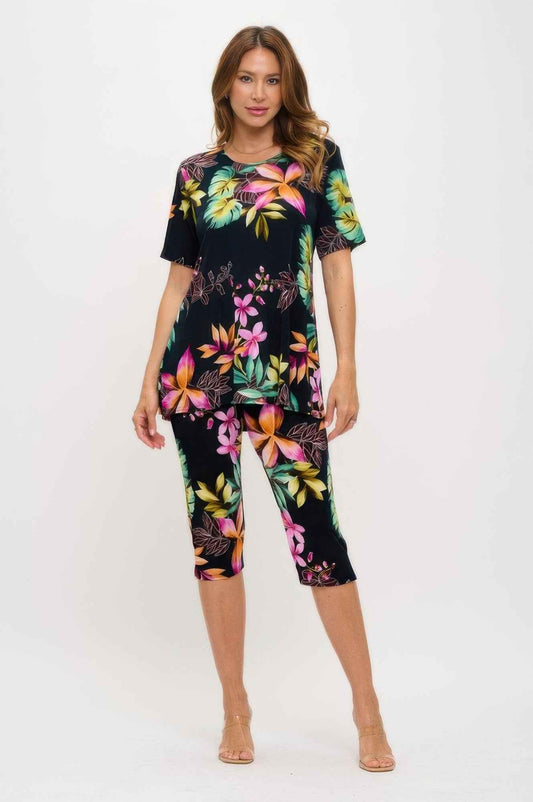 Print Bns Capri Pants Set